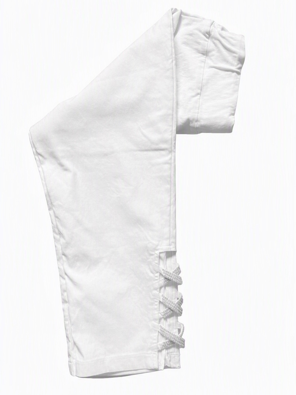Joseph Ribkoff White Crisscross Rhinestones Detail Capris Shorts Size 10